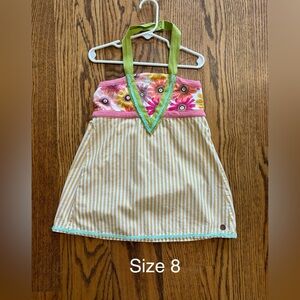 Matilda Jane 435 Tilt a Whirl Halter Girls Dress Top Shirt size 8